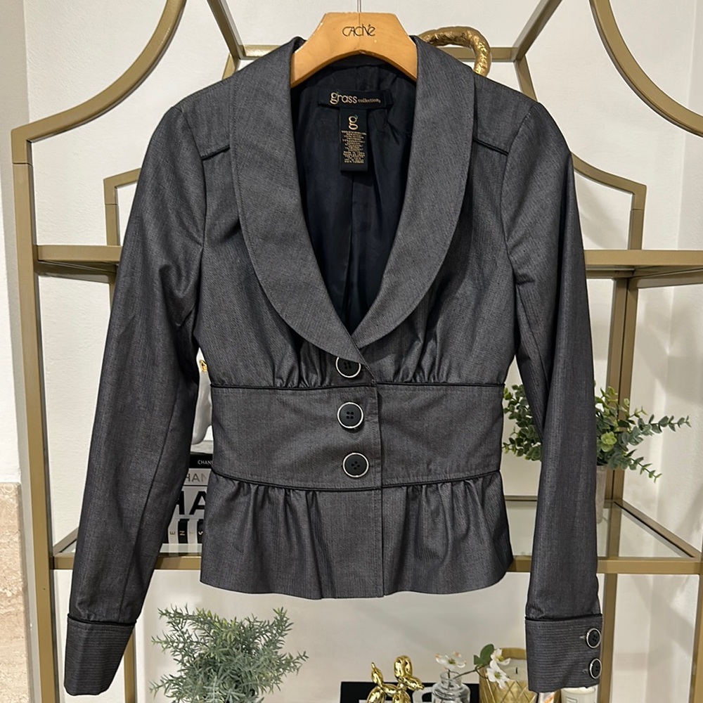 Grass Collection Charcoal Blazer